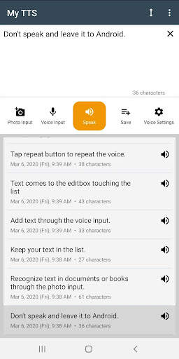 My TTS: Text-to-Speech screenshot 1