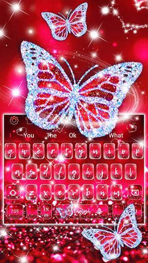 Glitter Sparkle Butterfly Keyboard screenshot 1