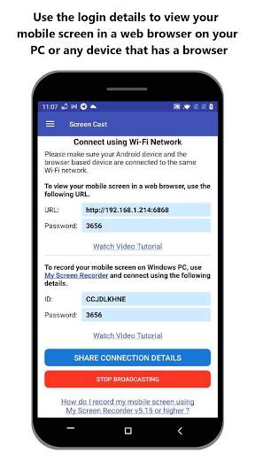 Screen Cast - View Mobile on PC screenshot 2
