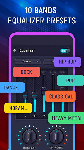 Mp3 Music player - 10 Band, Equalizer,Bass Booster screenshot 1