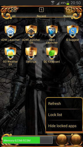 Black Knight GO Launcher Theme screenshot 3