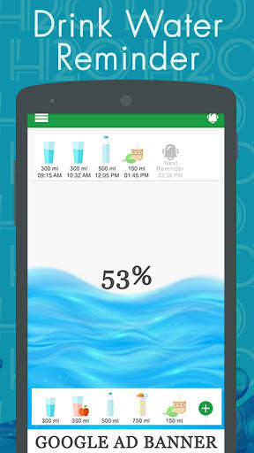 Water Reminder – Drinking water app screenshot 1