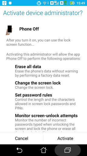 Screen and Wifi off button screenshot 3
