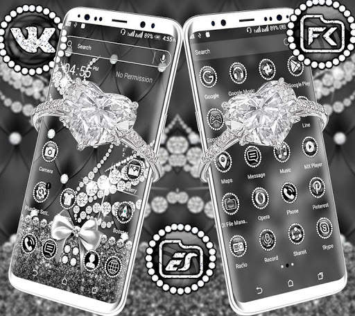 Diamond Swan Launcher Theme screenshot 2