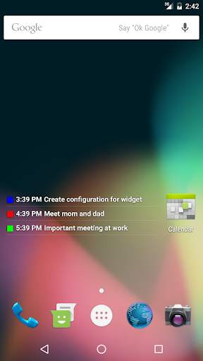 Transparent Calendar Widget screenshot 1