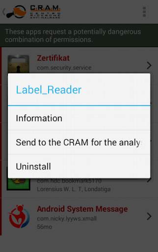 CRAM App Analyser screenshot 5