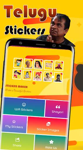 Telugu Movie Stickers for Whatsapp - WAStickerApps screenshot 1