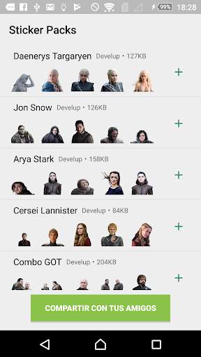 Stickers de Games Of Thrones screenshot 1