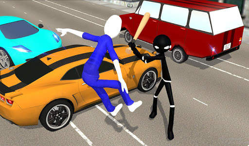 Stickman Street Fighter:Miami City Crime Simulator screenshot 11