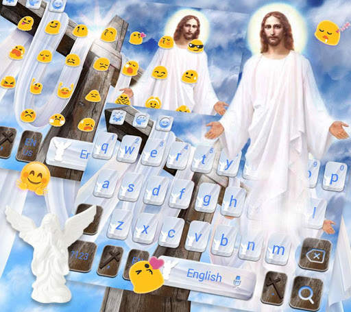 Jesus Christ Keyboard Theme God Bless You screenshot 2