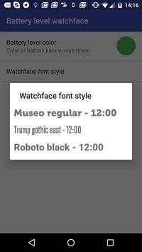 Battery level watchface screenshot 1