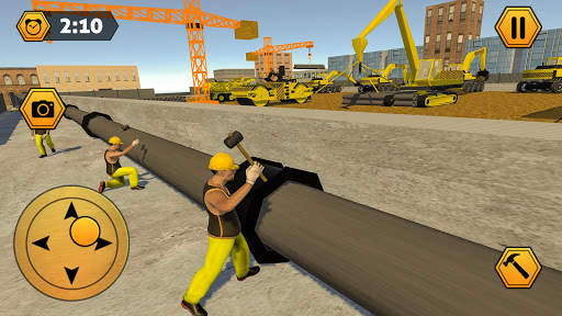City Pipeline Dig In Simulator: 3D Construction screenshot 2