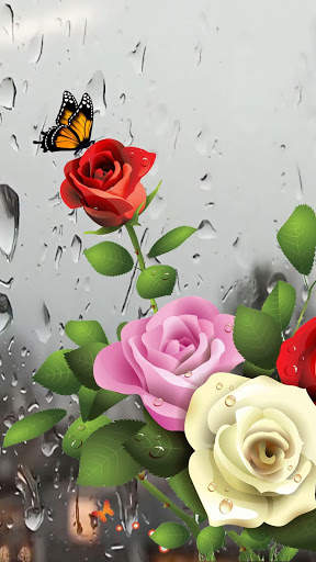 Rose Live Wallpaper with Waterdrops screenshot 3