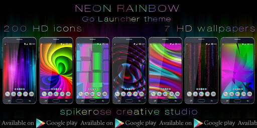 Free Neon Rainbow Clock Widget screenshot 8