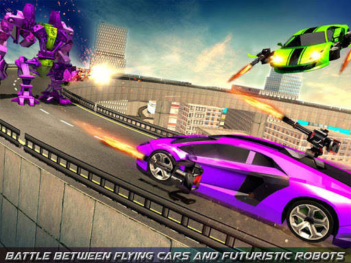 Flying Robot Car Games - Robot Shooting Games 2021 screenshot 24