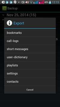Backup Contact/Sms/Call Logs screenshot 5