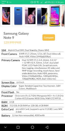 Mobile Price & Mobile Specs | Pakistan screenshot 3