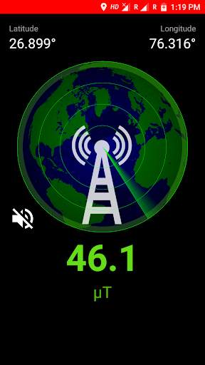 Cellular Radiation detector with lat-long screenshot 1