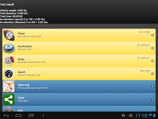 Car Performance Meter, velocímetro y gps tracker screenshot 13