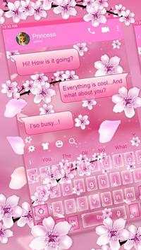 Cherry Blossom SMS Keyboard Theme screenshot 1