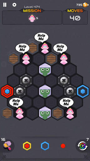 Puzzle Hexa Blast : Princess and Zombies screenshot 5