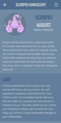 Scorpio Horoscope screenshot 5