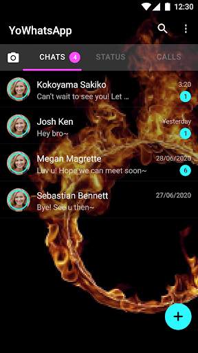 Magma Theme GB Whats Plus Azul screenshot 1