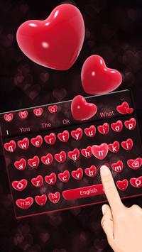 Red Heart Keyboard Theme screenshot 1