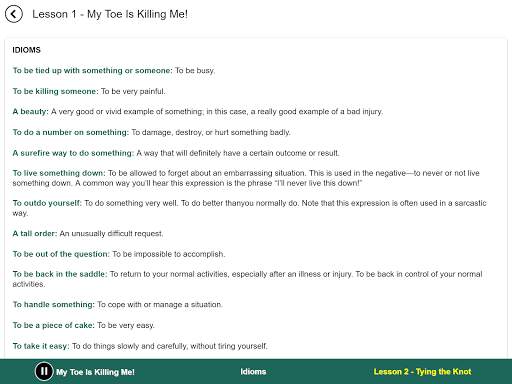 Easy American Idioms screenshot 7