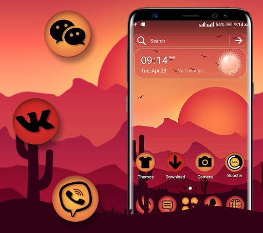 Sunrise Painting Launcher Theme screenshot 1
