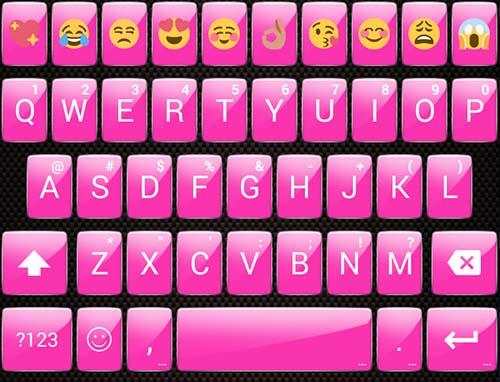 Gloss Pink Emoji Keyboard screenshot 4
