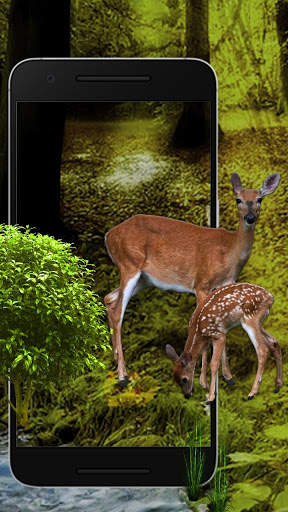 White Deer 3D Live wallpaper screenshot 3