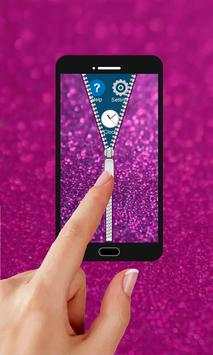 Glitter Zipper Mobile Lock screenshot 6