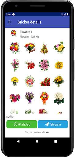 Flowers stickers for WhatsApp and Telegram screenshot 2