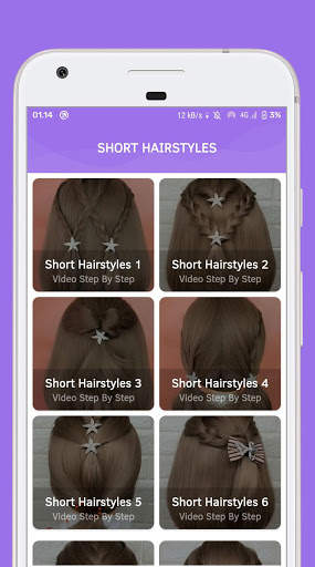 Short Hairstyle - Video Step By Step Offline screenshot 8