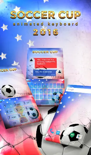 Soccer Cup Animated Keyboard   Live Wallpaper screenshot 1