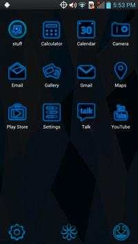 Next Launcher - Blue Theme screenshot 2