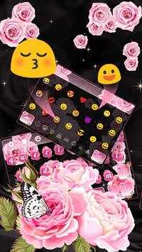 Pink Rose Butterfly Keyboard screenshot 1