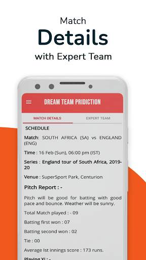 Dream Team11 -Fantasy Cricket Team Prediction Tips screenshot 5