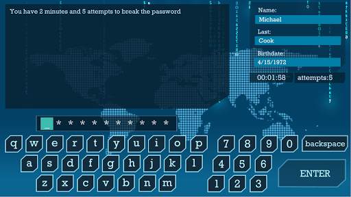 I Hacker - Password Break Puzzle Game screenshot 1