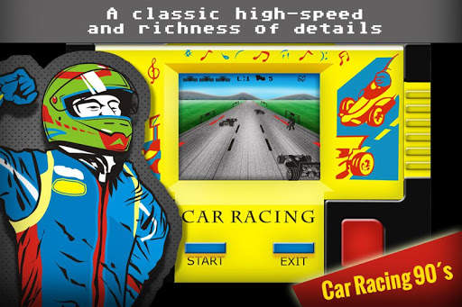 Handheld lcd car racing screenshot 2