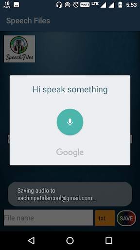 Speech Files** screenshot 3