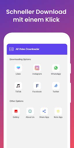 Video Downloader - Aus allen sozialen Medien screenshot 3