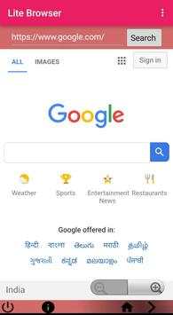 Lite Browser 0 screenshot 1