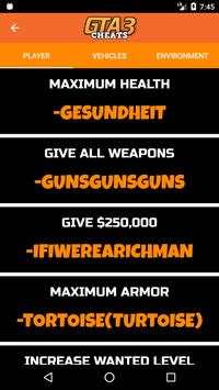 Cheats for GTA 3 screenshot 2