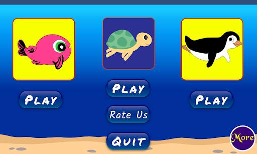 Shark Attack Fish Penguin Tortoise Game screenshot 1