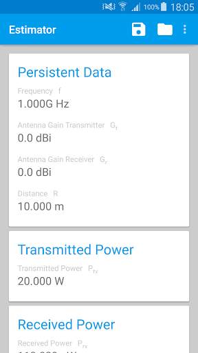 Field Strength & Power Estimator screenshot 1