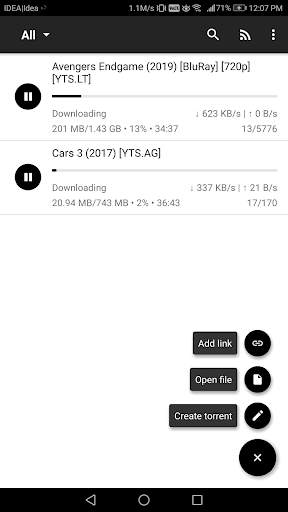 Torrent Lite (Dark Mode) screenshot 1