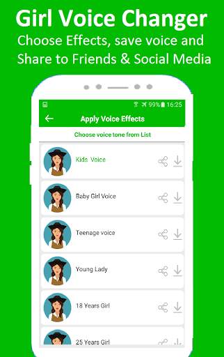 Girls Voice Changer - Prank Friends 2 تصوير الشاشة