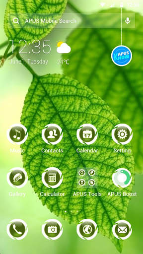 Green|APUS Launcher theme screenshot 1